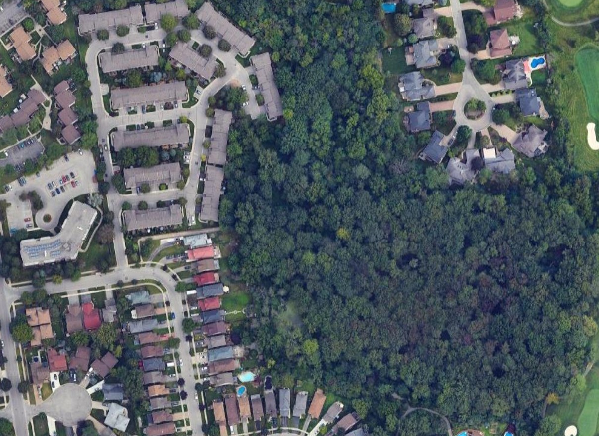 A map of the Highland Woods lookout area. For assistance, please contact cocc@london.ca