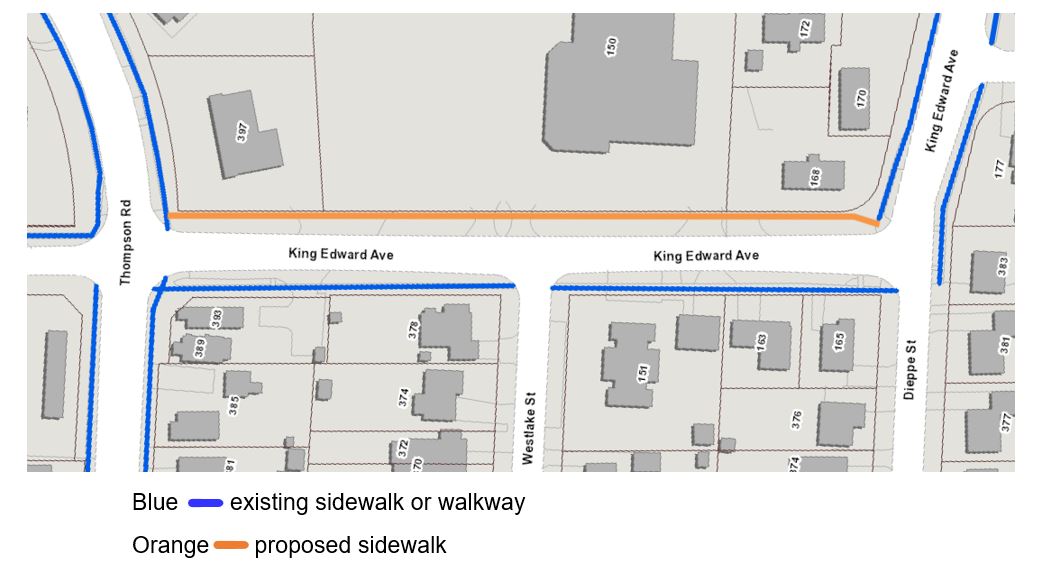 A map of King Edward Avenue. Contact cocc@london.ca for assistance. 